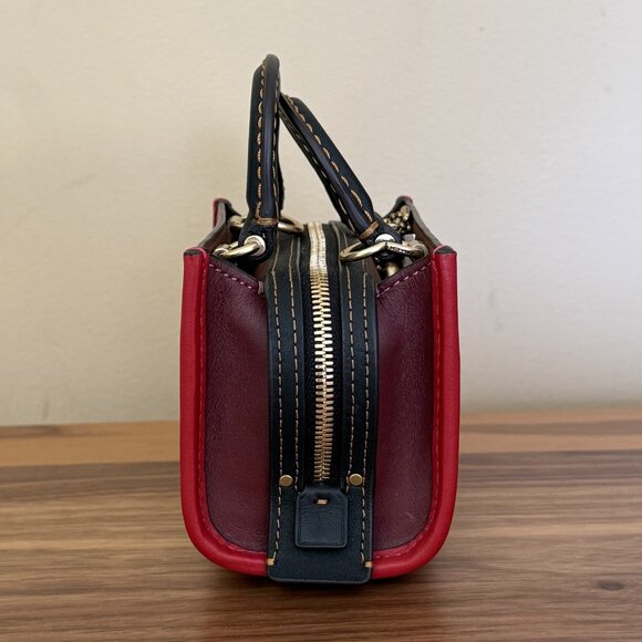 COACH Rogue Bag 12 In Colorblock CC482 NWT/NWOT leather red - Picture 3 of 13